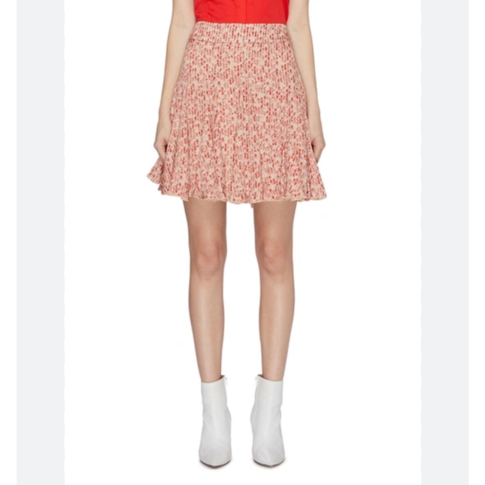 Alice and Olivia Mariette Pinstripe Floral Skirt Size 2